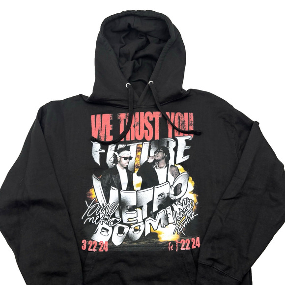 2024 Future Metro Boomin WE TRUST YOU Black Pullover Tour Merch Hoodie Unisex M - Picture 3 of 10
